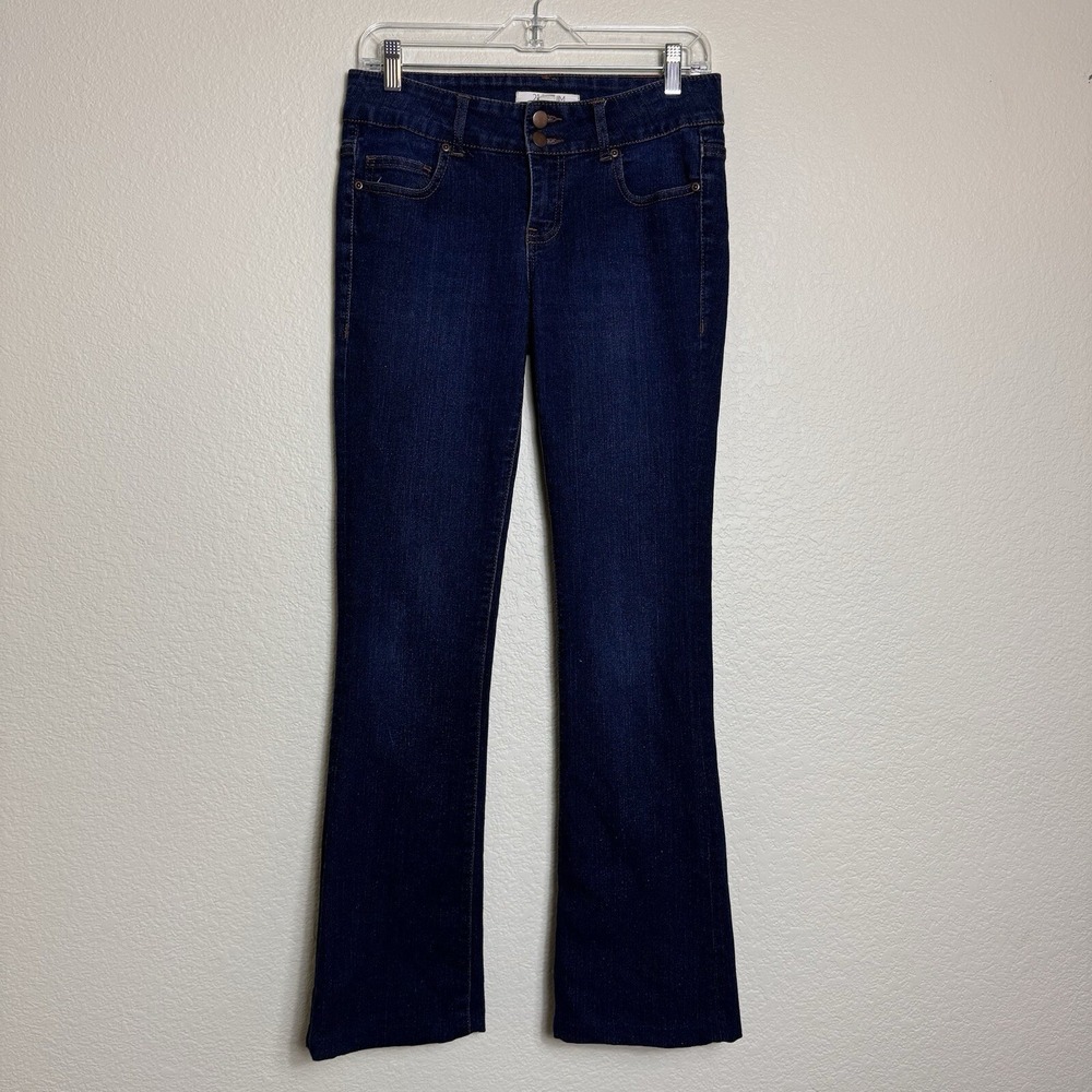Forever 21 Denim Dark Wash Mid Rise Bootcut‎ Flare Jeans 28x34